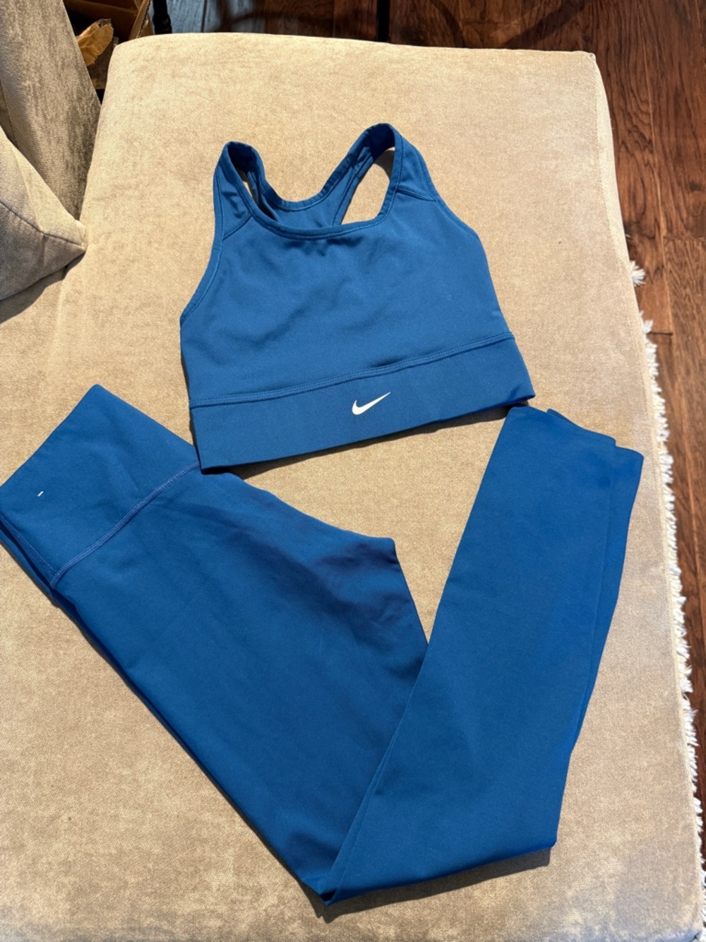 Nike Royal Blue Sports Bra and Leggings Set